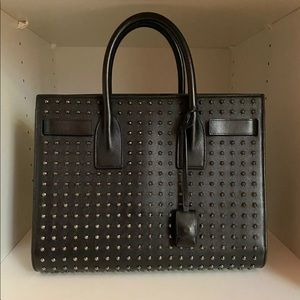 Small Black Stuffed Saint Laurent Sac De Jour